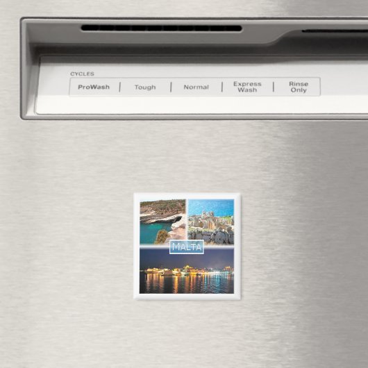 zMT003 PETER D POOL MNAJDRA BY NIGHT Malta, Kühlsc Magnet (In Situ (Geschirrspüler))