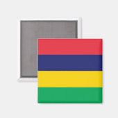 zMU001 MAURITIUS, FLAG, Afrika, Kühlschrank Magnet (Vorderseite/Rückseite)