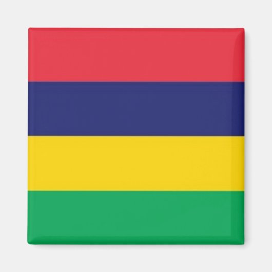 zMU001 MAURITIUS, FLAG, Afrika, Kühlschrank Magnet (Vorne)