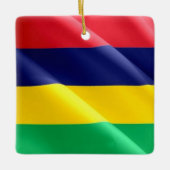 zMU002 MAURITIUS, Waving Flag, Afrika, Keramikornament (Vorderseite)