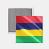 zMU002 MAURITIUS, Waving Flag, Afrika, Kühlschrank Magnet (Vorderseite/Rückseite)