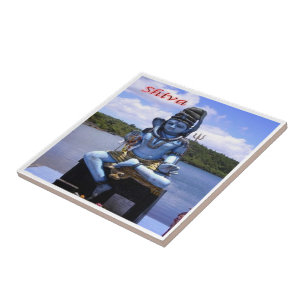 zMU004 MAURITIUS, Gott Shiva, Afrika, Fliese