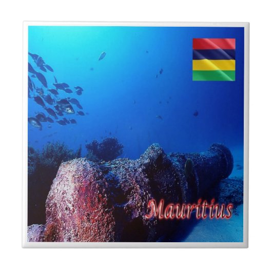 zMU005 MAURITIUS, Image Diving, Afrika, Fliese (Vorderseite)
