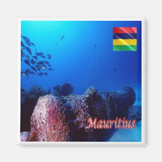 zMU005 MAURITIUS, Image Diving, Afrika, Kühlschran Magnet (Vorne)