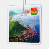 zMU007 MAURITIUS, Luft View, Afrika, Keramikornament (Links)