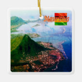 zMU007 MAURITIUS, Luft View, Afrika, Keramikornament (Vorderseite)