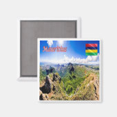 zMU008 MAURITIUS, Panorama, Afrika, Kühlschrank Magnet (Vorderseite/Rückseite)