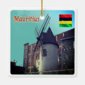 zMU019 MAURITIUS, Windmill, Afrika, Keramikornament (Rückseite)