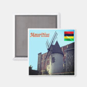 zMU019 MAURITIUS, Windmill, Afrika, Kühlschrank Magnet (Vorderseite/Rückseite)