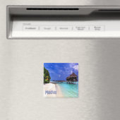 zMV004 Islands MALDIVES Beach, Asien, Kühlschrank Magnet (In Situ (Geschirrspüler))