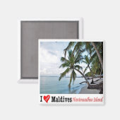 zMV008 HANIMAADHOO, HAA DHAALU ATOLL, Malediven, Magnet (Vorderseite/Rückseite)