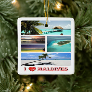 zMV009 i Liebe MALDIVES Collage, Keramikornament