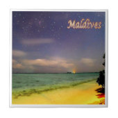 zMV012 MOONLIT Beach, Malediven, Asien, Fliese (Vorderseite)