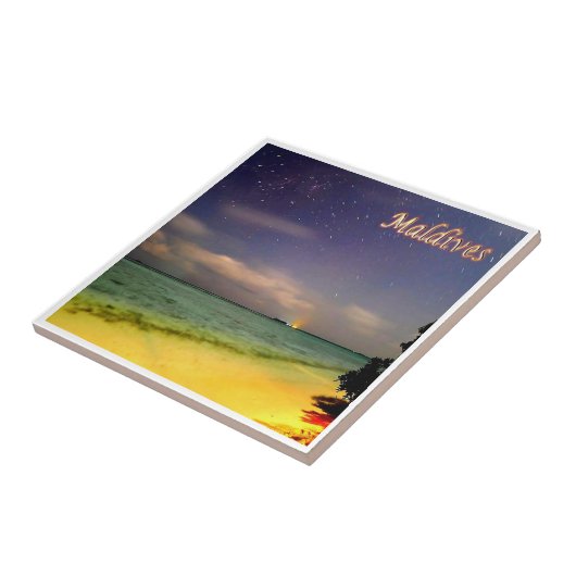 zMV012 MOONLIT Beach, Malediven, Asien, Fliese (Seite)