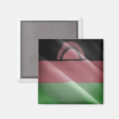 zMW002 MALAWI, Waving Flag, Afrika, Kühlschrank Magnet (Vorderseite/Rückseite)