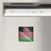 zMW002 MALAWI, Waving Flag, Afrika, Kühlschrank Magnet (In Situ (Geschirrspüler))