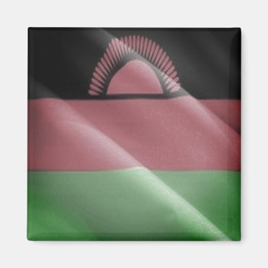 zMW002 MALAWI, Waving Flag, Afrika, Kühlschrank Magnet (Vorne)