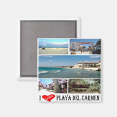 zMX007 MEXICO, Playa del Carmen I Liebe, Kühlschra Magnet (Vorderseite/Rückseite)