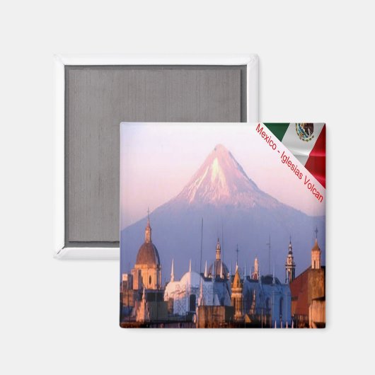 zMX010 MEXICO, Puebla, Iglesias Volcan, Kühlschran Magnet (Vorderseite/Rückseite)