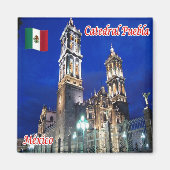 zMX014 MEXICO, Puebla Kathedrale, Amerika, Kühlsch Magnet (Vorne)