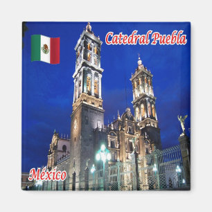 zMX014 MEXICO, Puebla Kathedrale, Amerika, Kühlsch Magnet