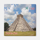 zMX018 CHICHEN ITZA, Mexiko, Amerika, Kühlschrank Magnet (Vorne)