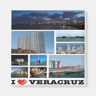 zMX021 VERACRUZ I Liebe, Mosaik, Mexiko, Kühlschra Magnet