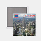 zMY020 Panorama KUALA LUMPUR, Malaysia, Asien, Magnet (Vorderseite/Rückseite)