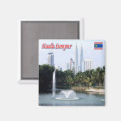 zMY021 Panorama KUALA LUMPUR Malaysia Asien, Kühls Magnet (Vorderseite/Rückseite)