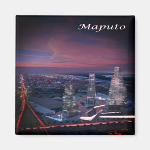 zMZ003 MAPUTO By Night, Mosambik, Afrika, Kühlschr Magnet