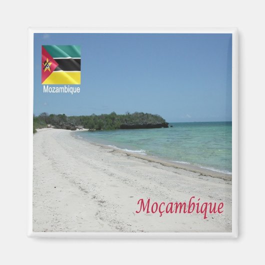 zMZ004 MOSAMBIQUE, Strand, Afrika, Kühlschrank Magnet (Vorne)