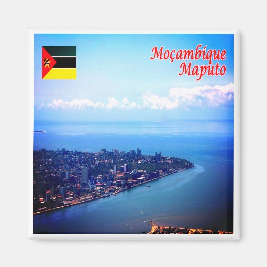 zMZ009 MAPUTO, Mosambik, Afrika, Kühlschrank Magnet (Vorne)