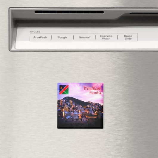 zNA006 WINDHOEK by Night, Namibia, Afrika, Kühlsch Magnet (In Situ (Geschirrspüler))