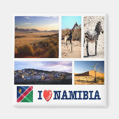 zNA009 NAMIBIA I Liebe, Mosaik, Afrika, Kühlschran Magnet (Vorne)