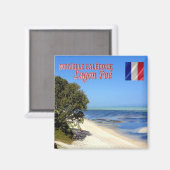 zNC005 LAGOON POE', NEW CALEDONIA, Oceania, Fridge Magnet (Vorderseite/Rückseite)