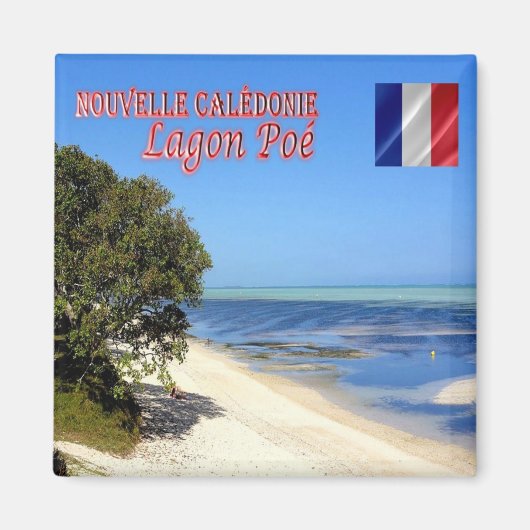 zNC005 LAGOON POE', NEW CALEDONIA, Oceania, Fridge Magnet (Vorne)
