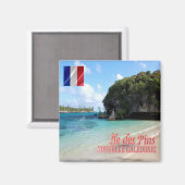 zNC008 ILE DES BUTTONS, NEUKALEDONIEN, Kühlschrank Magnet (Vorderseite/Rückseite)