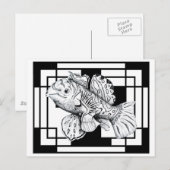 ZNDC Studio's Mandarin Fish Postcard Postkarte (Vorne/Hinten)