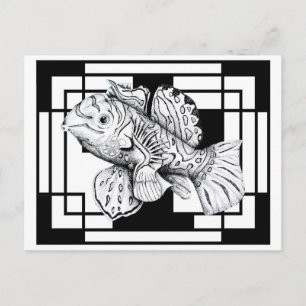ZNDC Studio's Mandarin Fish Postcard Postkarte