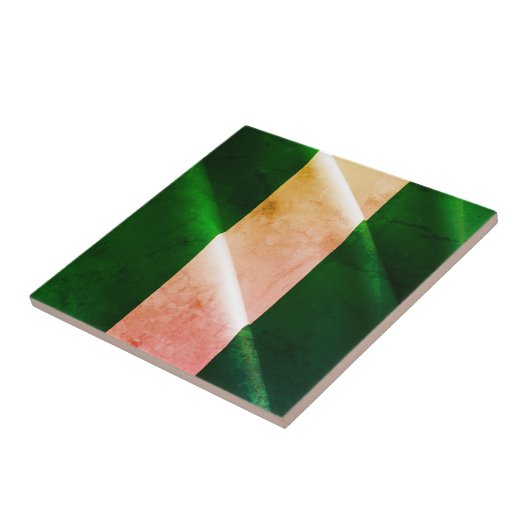 zNG002 NIGERIA, Waving Flag, Fliese (Seite)