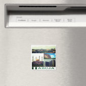 zNG005 ABUJA, Mosaik, Nigeria, Afrika, Kühlschrank Magnet (In Situ (Geschirrspüler))