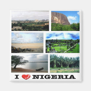 zNG011 NIGERIA I Liebe, Mosaik, Afrika, Kühlschran Magnet