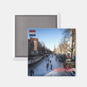 zNL007 AMSTERDAM Panorama, Netherlands, Fridge Magnet (Vorderseite/Rückseite)