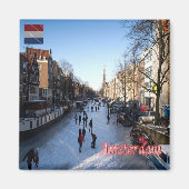 zNL007 AMSTERDAM Panorama, Netherlands, Fridge Magnet (Vorne)