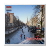 zNL007 AMSTERDAM panorama, Niederlande, Fliese (Vorderseite)
