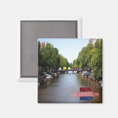 zNL009 AMSTERDAM panorama, Niederlande, Kühlschran Magnet (Vorderseite/Rückseite)