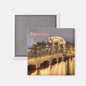 zNL011 AMSTERDAM Panorama, Europa, Kühlschrank Magnet (Vorderseite/Rückseite)