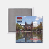 zNL015 RIJKSMUSEUM Amsterdam, Niederlande, Kühlsch Magnet (Vorderseite/Rückseite)