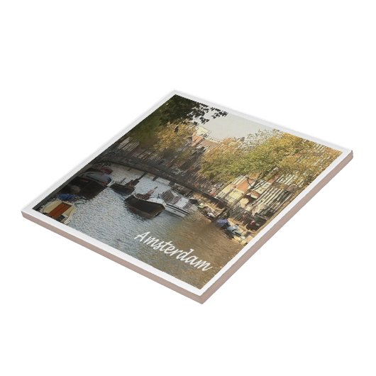 zNL017 AMSTERDAM schiffbarer Kanal, Fliese (Seite)