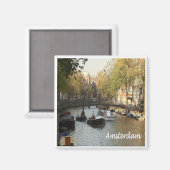 zNL017 AMSTERDAM Schifffahrtskanal, Kühlschrankmag Magnet (Vorderseite/Rückseite)